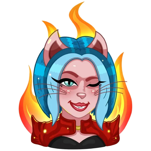 😈 Стикер «Kitty Pop Star» для Telegram