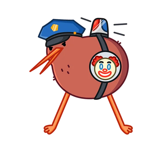 👮‍♂️ Стикер «Киви Кивик Без Текста» для Telegram