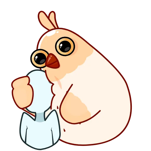 🤗 Эмодзи «Белая Клунька» для Telegram
