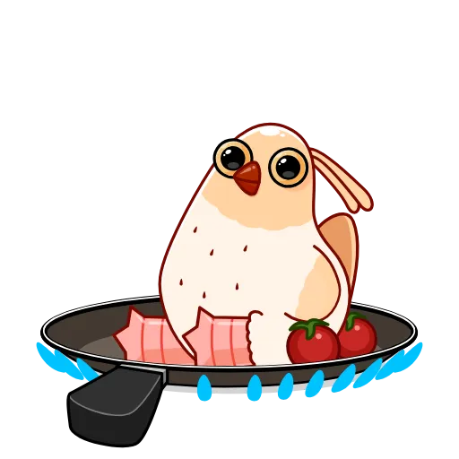 🍳 Эмодзи «Белая Клунька» для Telegram