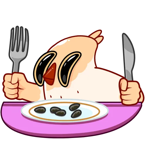 🍽 Эмодзи «Белая Клунька» для Telegram