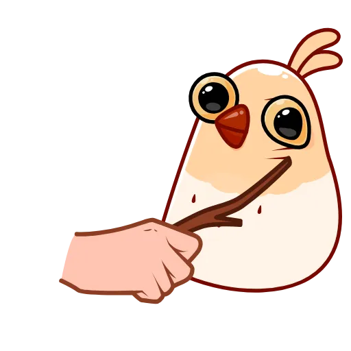 😐 Эмодзи «Белая Клунька» для Telegram