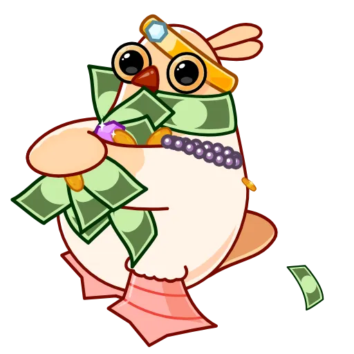 🤑 Эмодзи «Белая Клунька» для Telegram