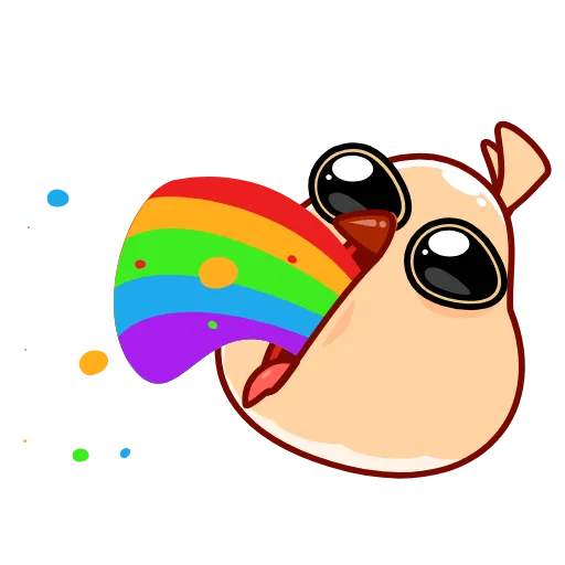 🌈 Эмодзи «Белая Клунька» для Telegram