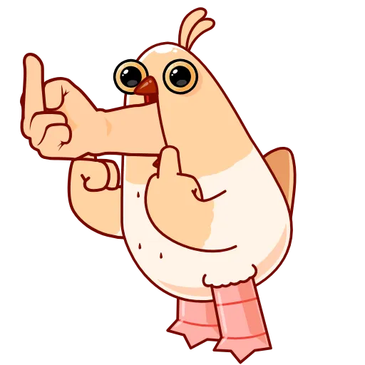🖕 Эмодзи «Белая Клунька» для Telegram