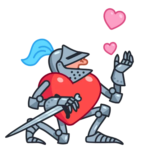 😘 Стикер «Date Knight» для Telegram