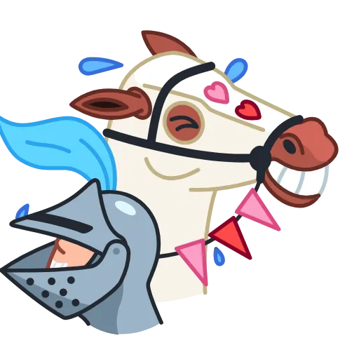 Стикерпак Date Knight для Telegram — скачать