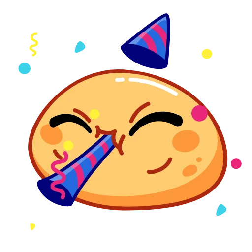🥳 Стикер «Колобок» для Telegram
