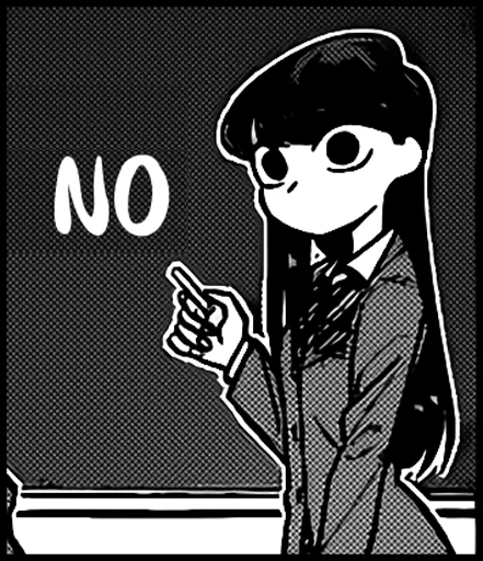 👎 Стикер «Komi-san» для Telegram