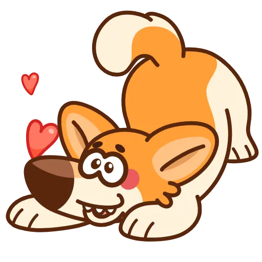 🤩 Эмодзи «Пёс Коржик» для Telegram