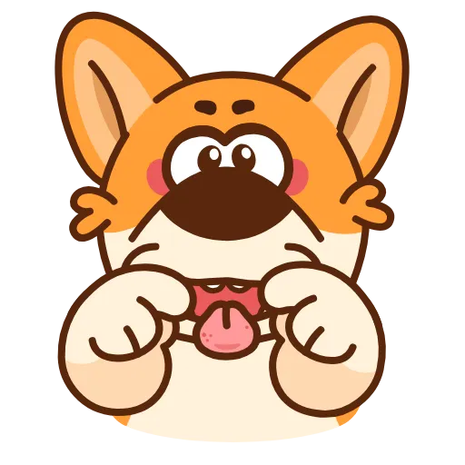 🤩 Эмодзи «Пёс Коржик» для Telegram