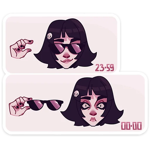 🫨 Стикер «Кортни ->» для Telegram