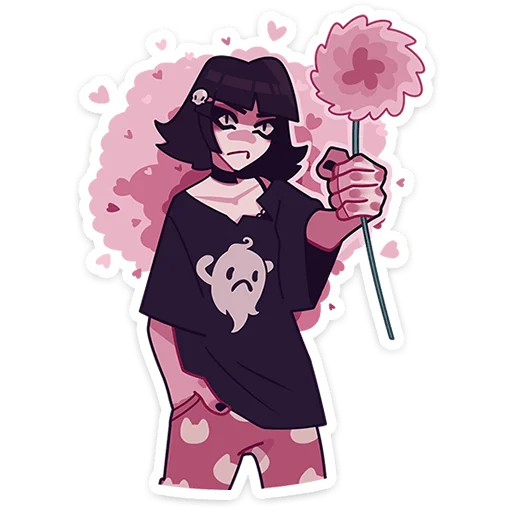 🌺 Стикер «Кортни ->» для Telegram