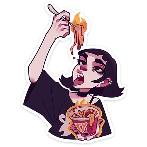 🍝 Стикер «Кортни ->» для Telegram