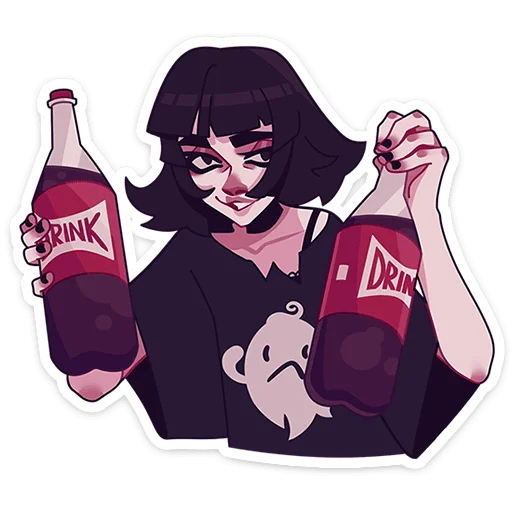 🥤 Стикер «Кортни ->» для Telegram