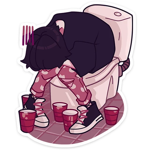 🚽 Стикер «Кортни ->» для Telegram