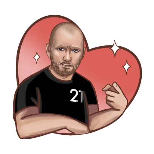 ❤️ Стикер «A.Petrukhin_(artist Rina Osik)» для Telegram