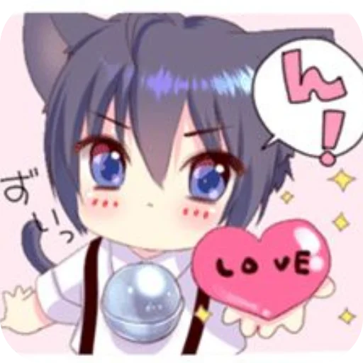 👄 Стикер «Кошкомальчики» для Telegram