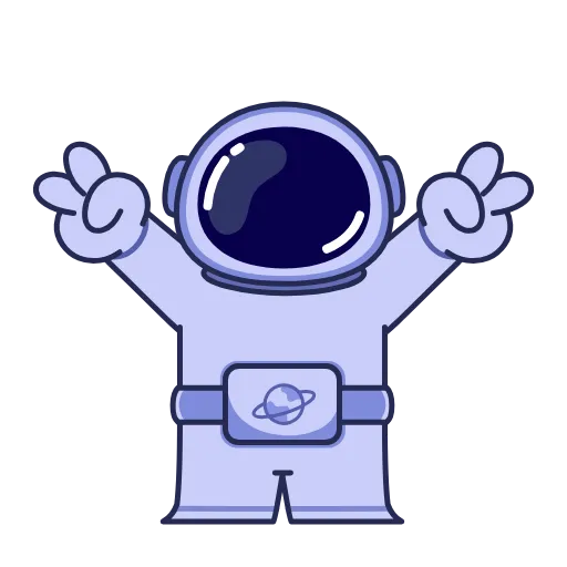 ✌️ Эмодзи «Космонавт» для Telegram