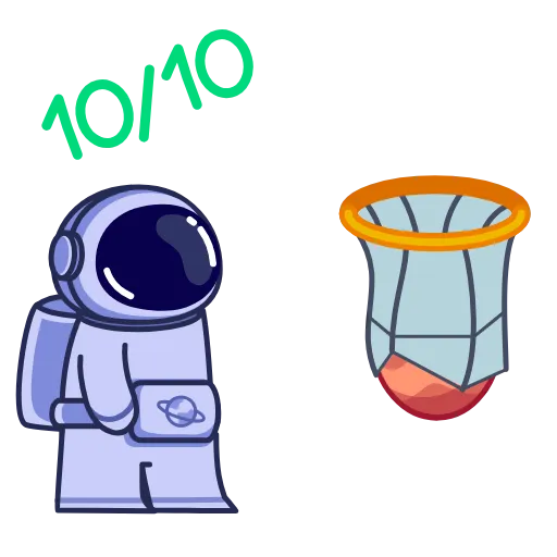 🏀 Эмодзи «Космонавт» для Telegram