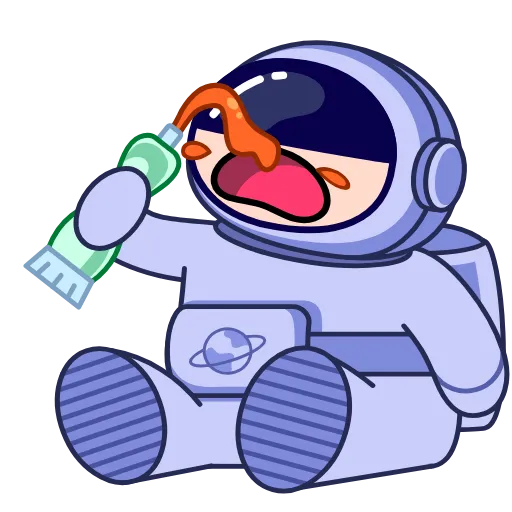 😋 Эмодзи «Космонавт» для Telegram