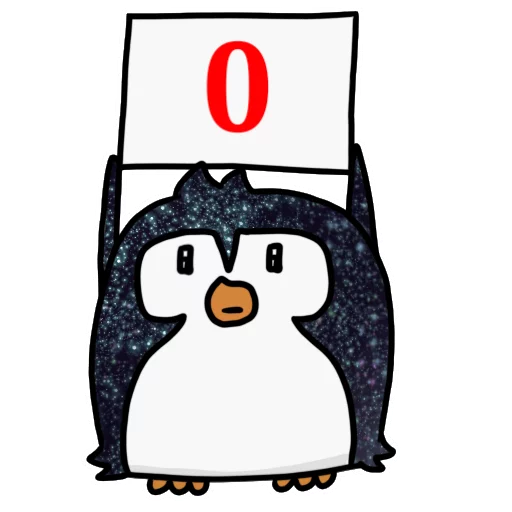 0⃣ Стикер «КОСМИЧЕСКИЕ пингвины» для Telegram