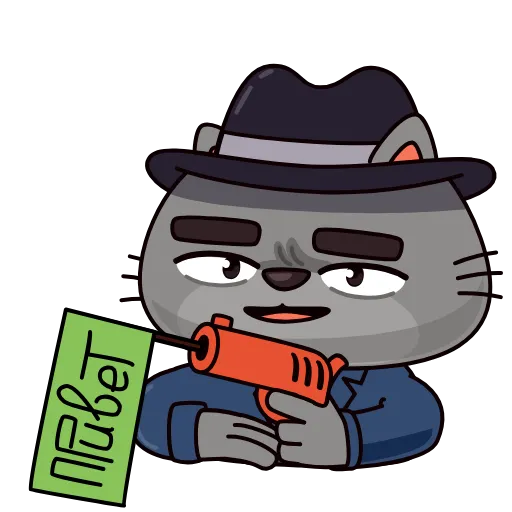 Эмодзи Кот Мафиози для Telegram — скачать