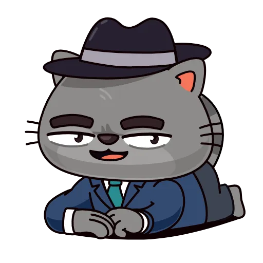 🤩 Эмодзи «Кот Мафиози» для Telegram