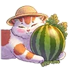 🍉 Эмодзи «😋 котики» для Telegram
