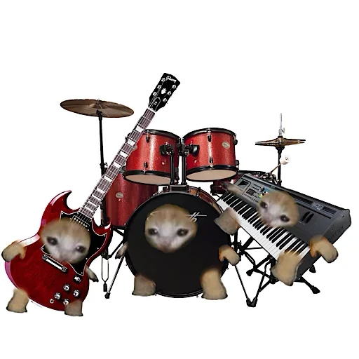 🎸 Стикер «котики овощи коты фрукты» для Telegram