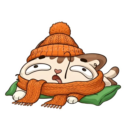 🫠 Стикер «Котик из ВК в шапке» для Telegram