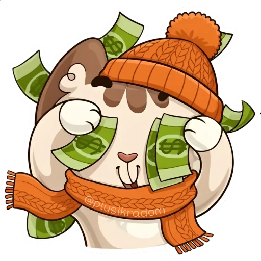 🤑 Стикер «Котик из ВК в шапке» для Telegram