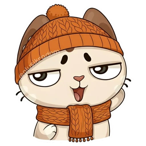 😏 Стикер «Котик из ВК в шапке» для Telegram