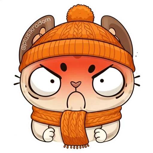 😡 Стикер «Котик из ВК в шапке» для Telegram