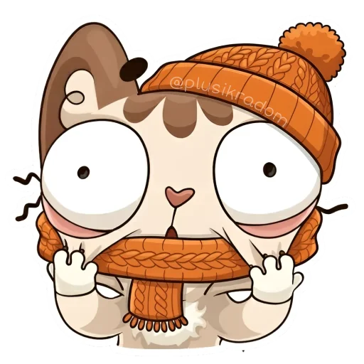 😳 Стикер «Котик из ВК в шапке» для Telegram