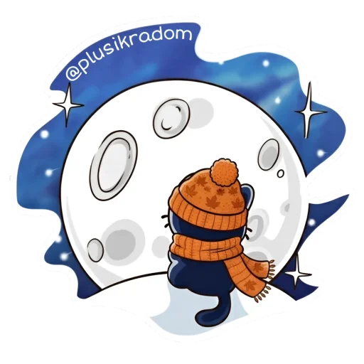 🌕 Стикер «Котик из ВК в шапке» для Telegram
