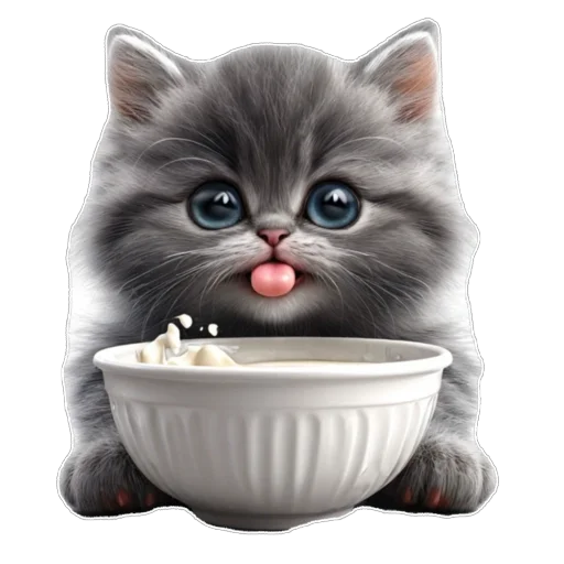 🥛 Стикер «Котенок» для Telegram