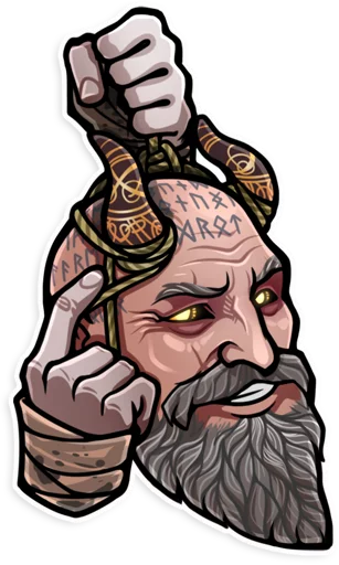 ☝️ Стикер «God of War» для Telegram