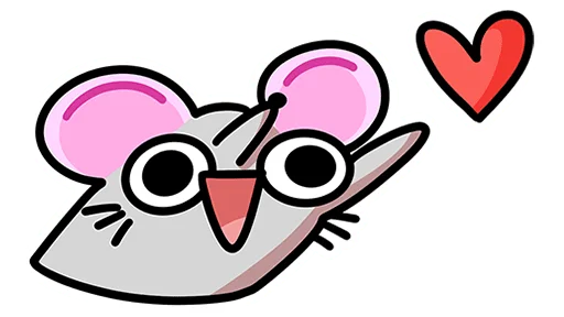 ❤ Стикер «Крысюк без текста» для Telegram