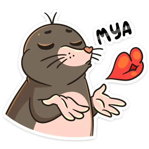 😘 Стикер «Крот Рой» для Telegram