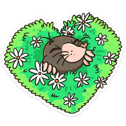 ❤️ Стикер «Крот Рой» для Telegram
