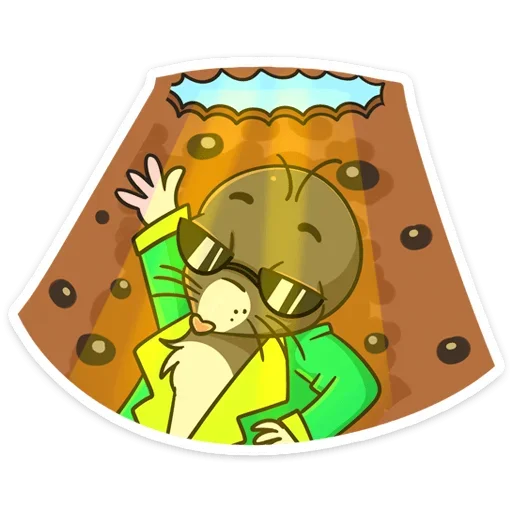 💃 Стикер «Крот Рой» для Telegram