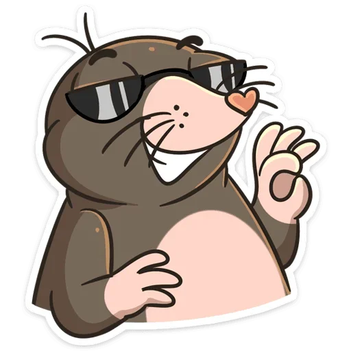 👌 Стикер «Крот Рой» для Telegram