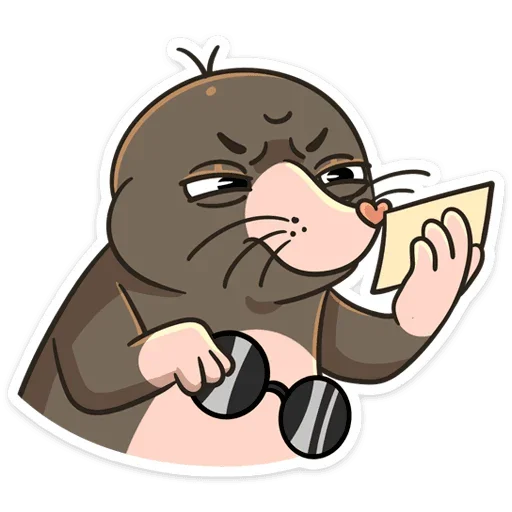👀 Стикер «Крот Рой» для Telegram