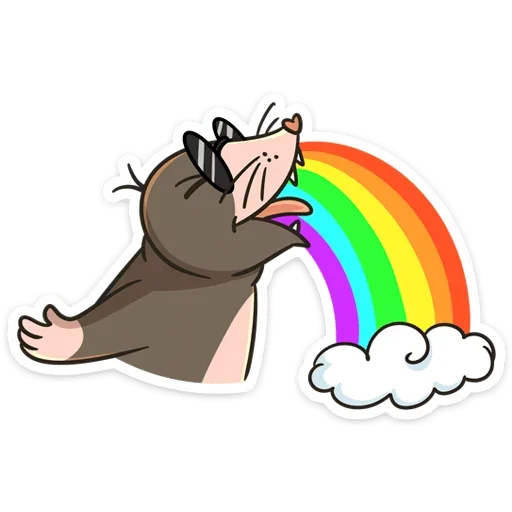 🌈 Стикер «Крот Рой» для Telegram