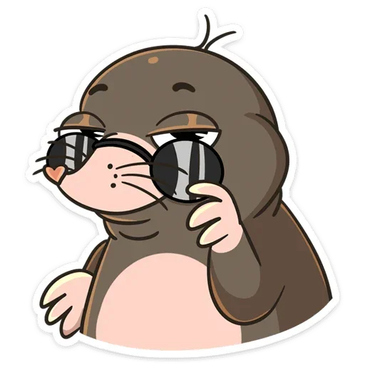 😉 Стикер «Крот Рой» для Telegram
