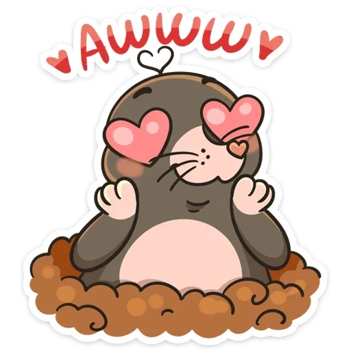 😍 Стикер «Крот Рой» для Telegram