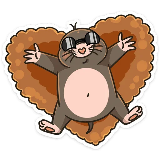❤️ Стикер «Крот Рой» для Telegram
