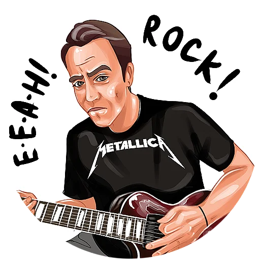 🎸 Стикер «Kruginapolyah» для Telegram