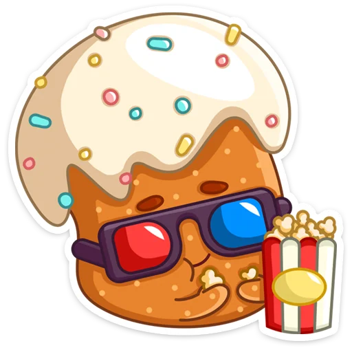 🥰 Стикер «Кулич Кузя» для Telegram